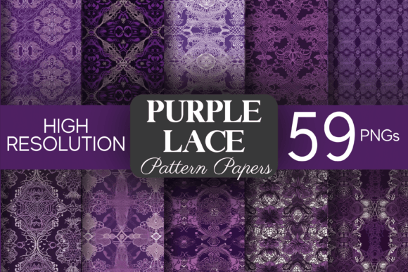 Download BIG COLLECTION Purple Lace Patterns - Patterns Collection