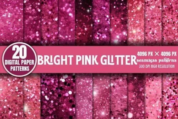 Download Bright Pink Glitter Backgrounds Bundle - Backgrounds Collection