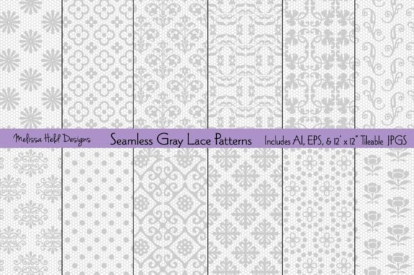 Download Seamless Gray Lace Patterns - Patterns Collection