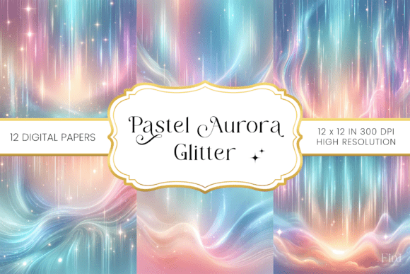 Download Pastel Aurora Glitter Backgrounds - Backgrounds Collection