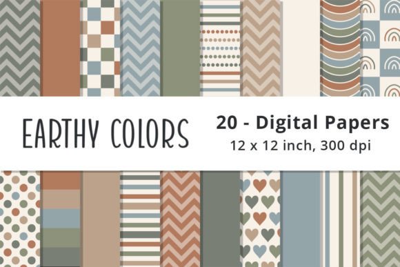 Download Earth Tones Scrapbook Paper Backgrounds - Backgrounds Collection