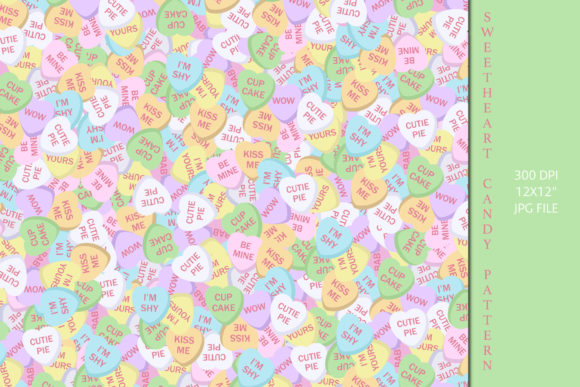 Download Candy Hearts Digital Scrapbook Paper - Scrapbook paper Collection