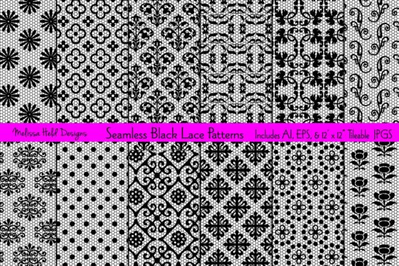 Download Seamless Black Lace Patterns - Patterns Collection