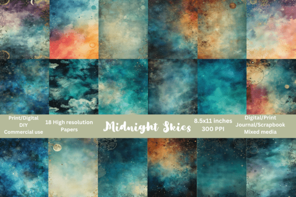 Download 18 HI-RES 8.5x11 Print Ready Backgrounds - Backgrounds Collection