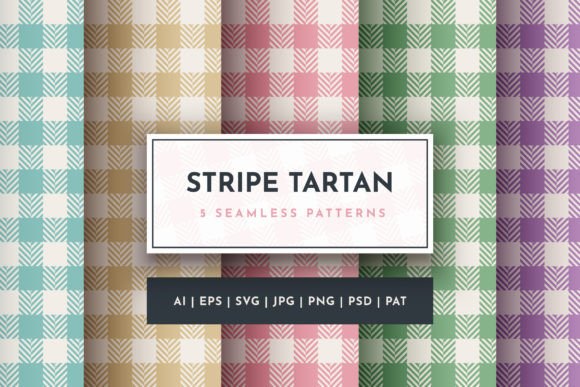 Download Set 5 Seamless Square Tartan Patterns - Patterns Collection