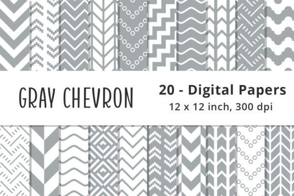 Download Gray Chevron Digital Scrapbook Paper - Scrapbook paper Collection