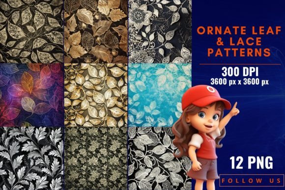 Download Ornate Leaf &amp; Lace Patterns - Patterns Collection