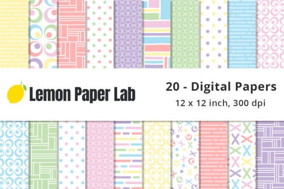 Download Pastel Rainbow Digital Scrapbook Paper - Scrapbook paper Collection