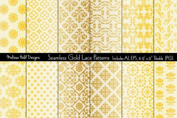 Download Seamless Gold Lace Patterns - Patterns Collection