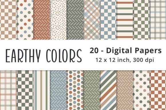 Download Earth Tones Digital Scrapbook Paper - Scrapbook paper Collection