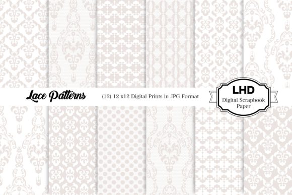 Download Lace Patterns - White Digital Papers - Patterns Collection